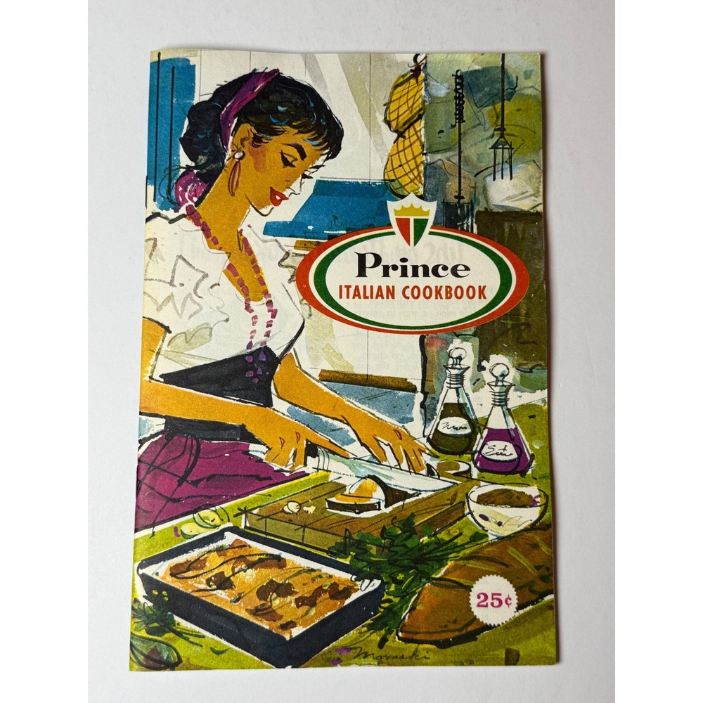 Vintage Prince Italian Cookbook Mid-Century‎ Pasta Recipe Booklet Advertising